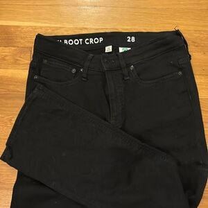 J Crew black demi boot crop denim. Size 28